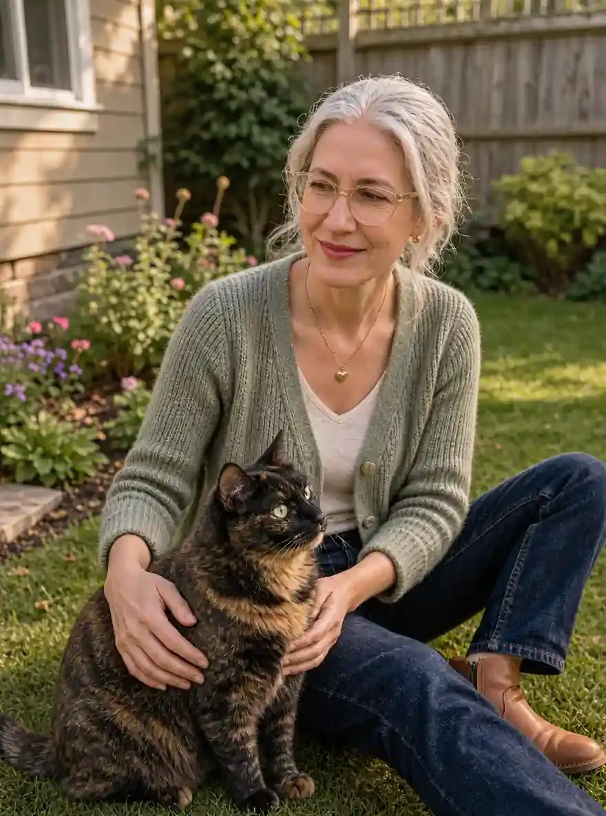 Lucia and cat