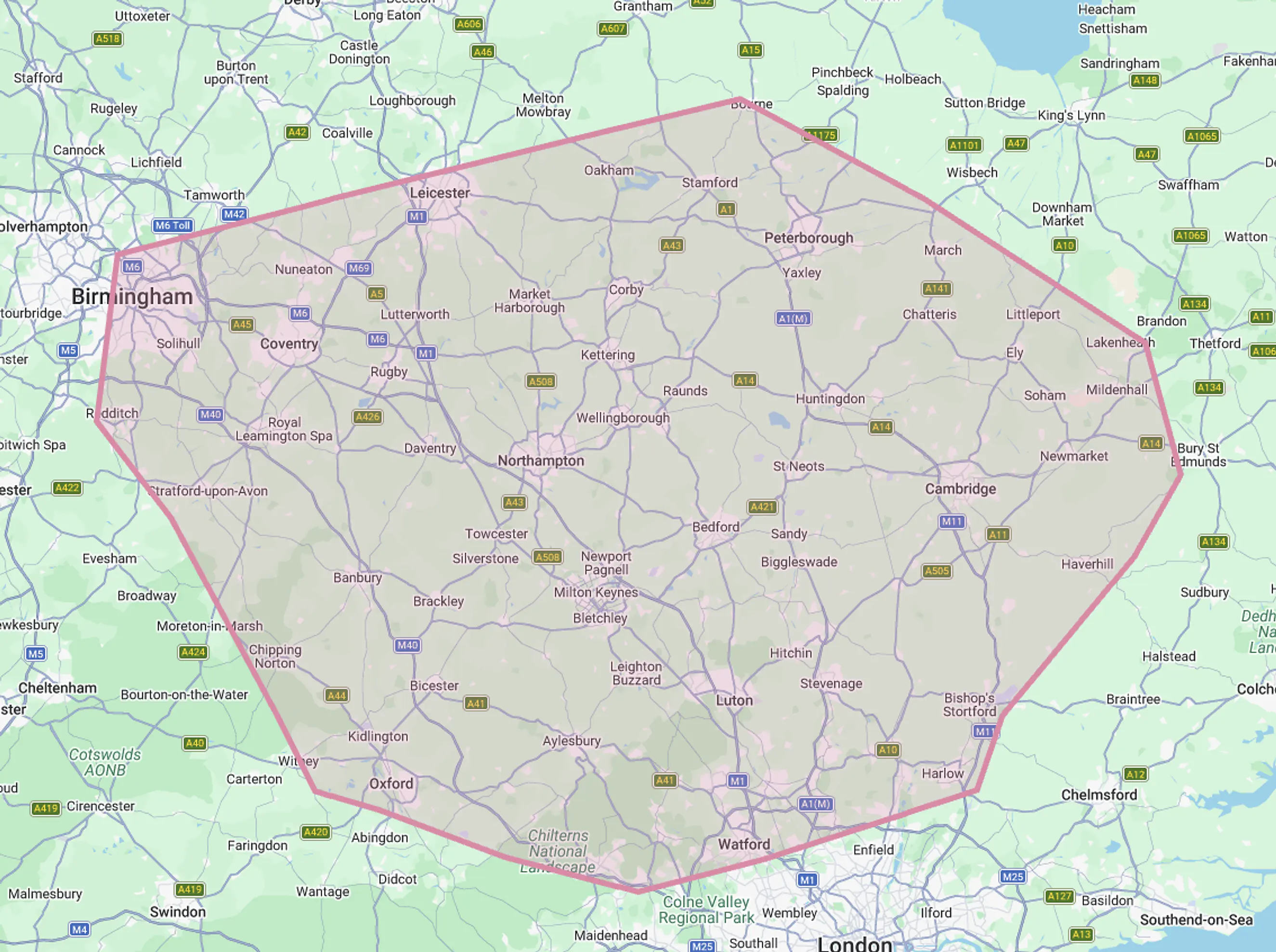 Service area map